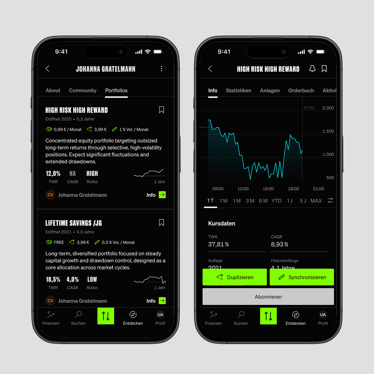 Social Trading Mock-Up